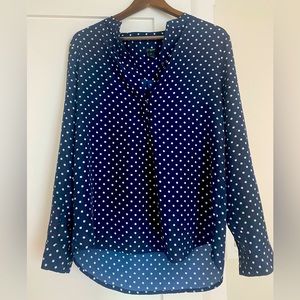 J. Crew Polka Dot Popover Blouse